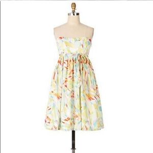 Anthropologie Maeve Santa Luzia Strapless Dress Sz 0